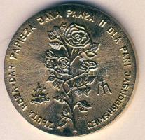 Lengyelország D.N. II.János Pál pápa aranyozott Br plakett T:2