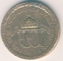 Német Birodalom/Császárság 1901. Kína-Emlékérem Harcolóknak Br aranyozva T:2- fülhiány, eldolgozva