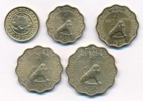 Paraguay 1950. 1c Al-Br + 1953. 5c-50c Al-Br (4xklf) T:1-,2
Paraguay 1950. 1 Centavo Al-Br + 1953. ...