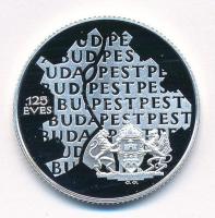 1998. 750Ft Ag "Budapest 125 éves" kapszulában T:PP ujjlenyomat Adamo EM149