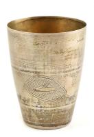Ezüst (Ag) Retró pohár, jelzett, nettó: 57g, m: 7cm