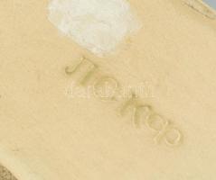 Orosz porcelán teatartó, jelzett, kopott, m: 26cm