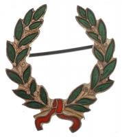 1956. Kossuth-díj II. fokozata ezüstözött, zománcozott Br kitüntetés, 1956-os évszám T:1- Hungary 1956. Kossuth Prize, Silver Badge silver plated, enamelled Br decoration, with 1956 date on backside C:AU NMK.:526.a