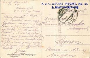 1915 Przemysl, Mickiewiczgasse / Ulica Mickiewicza / street view, shops + "K.u.K. Infant. Regmt...