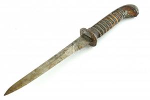 Régi kard markolattal készített tőr. 36 cm