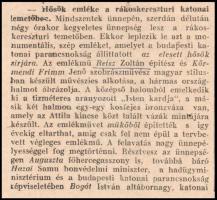 1916-1921 Pesti izraelita hitközség által kiállított születési anyakönyvi kivonta másolata (Reisz Zo...