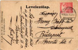 1918 Szombathely, Városház. A cs. és kir. 83. gy. e. rokkant-özvegy és árva alapja javára s: H. Rény...