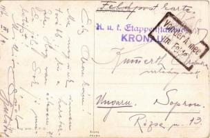 1917 Kranjska Gora, Kronau; Dom na Vrsicu / tourist house + "K.u.K. Etappenpostamt Kronau"...