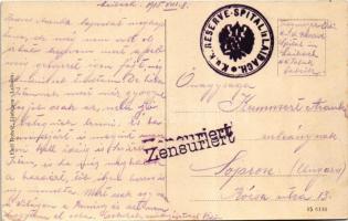 1915 Ljubljana, Laibach; Presernov spomenik, Lekarna, Kavarna / monument, pharmacy, café + "K.u...