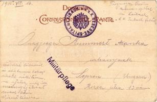 1915 Ljubljana, Laibach; Jakobsplatz / Sv. Jakoba trg / square + "K.u.K. Reserve-Spital in Laib...