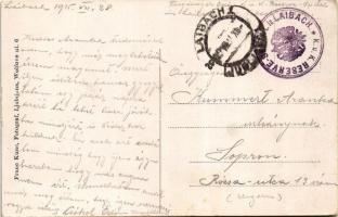 1915 Ljubljana, Laibach; K.K. Tabak Fabrik / C. k. tobacna tovarna / dohánygyár / tobacco factory, w...