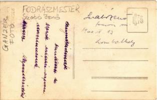 Szombathely, Szabó Jenő fodrászmester. Ganzer photo (EK)