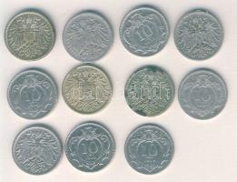 Ausztria 1893-1916. 10H 11klf db T:2,2/3,3