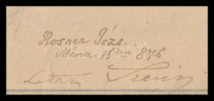 Róna, szül. Rosner József (1861-1939): Szem tanulmány, 1876 (hátoldalán láb tanulmány). Ceruza, papí...