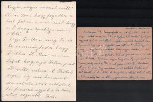 cca 1944 Hősi halott katona 5 db irata, egy levél tőle, egy neki, 3 részvétnyilvánítás