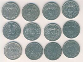 Ausztria 1892-1918. 20H teljes sor jobbakkal 12klf db T:3+,3,3/4