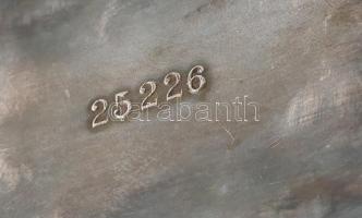 Vadászkutya, ón, kopott, jelzett, m: 15cm