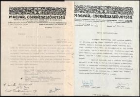 1938-1939 Magyar Cserkészszövetség 2 db levele + 1 db boríték
