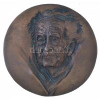 Tápai Antal (1902-1986) DN Prof. Szent Györgyi Albert egyoldalas, öntött bronz plakett (135x122mm) T:1-