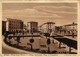 Arezzo, Piazza Guido Monaco, Albergo Continentale / square, hotel (tear)