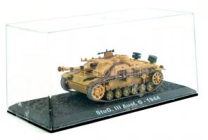 Sturmgeschütz III (StuG) tank makettje, h: 9 cm