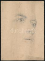 Róna, szül. Rosner József (1861-1939): Női arckép tanulmány, 1876-80 körül. Ceruza, papír. Jelzés nélkül. Kissé foltos. 20x14,5 cm