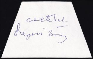 Szepesi György (1922-2018) rádiós személyiség aláírása