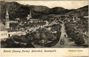 1914 Kabold, Kobersdorf; Sauerquelle / látkép, savanyúkút forrás. Prokopp Comp. kiadása / general view, spring source