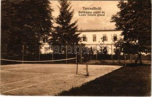 1914 Tarcsafürdő, Bad Tatzmannsdorf; Batthyány szálloda és Lawn Tennis grand, teniszpálya. Hönigmann Jakab kiadása / hotel, tennis court (EK)