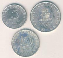 1948. 5Ft + 10Ft + 20Ft Ag "Petőfi,Széchenyi,Táncsics-Szabadságharc" sor T:2+,2