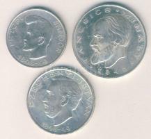 1948. 5Ft + 10Ft + 20Ft Ag "Petőfi,Széchenyi,Táncsics-Szabadságharc" sor T:2+,2