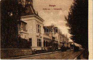 1913 Pöstyén, Pistyan, Piestany; Király sor, Dr. Weisz Villa. Kaiser Ede kiadása / Königszeile / villas