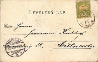 1904 Somogy-Bányatelep, Somogybányatelep (Pécs); Sodronykötélpálya Vasas és Somogy között. Fürst Lip...