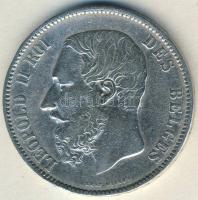 Belgium 1873. 5Fr Ag II.Lipót T:3