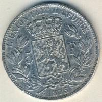 Belgium 1873. 5Fr Ag II.Lipót T:3