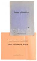 cca 1930 2 db lakó nyilvántartó könyv, betűsoros nyilvántartó könyv, néhány bejegyzéssel