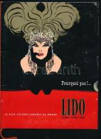 cca 1960 Párizs, Lido képes prospektus, benne revütáncosok akt képeivel