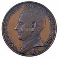 Lapis András (1942-) 1987. Szent-Györgyi Albert 1893-1986 / Szote - Nobel-díjának 50. évfordulójára - MÉE kétoldalas, öntött bronz plakett, a MÉE érem nagyméretű (124mm) változata T:1-,2  CS 621.var