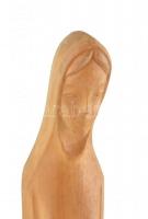 Mária, faragott fa, jelzett, m: 37cm