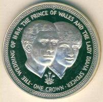 Man-Sziget 1981. 1Cr Ag "Charles és Diana" T:PP