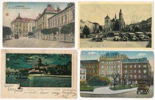 11 db RÉGI főleg történelmi magyar város képeslap vegyes minőségben / 11 pre-1945 mostly historical Hungarian town-view postcards from the Kingdom of Hungary
