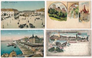 6 db RÉGI történelmi magyar város képeslap vegyes minőségben / 6 pre-1945 historical Hungarian town-view postcards from the Kingdom of Hungary