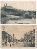 6 db RÉGI cseh képeslap vegyes minőségben, 1 litho / 6 pre-1945 Czech postcards in mixed quality, 1 ...