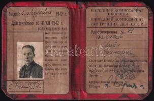 1942 Orosz nyelvű fényképes háborús igazolvány