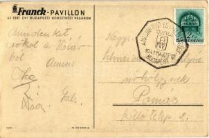 Franck kávé pavilonja az 1941. évi Budapesti Nemzetközi Vásáron, reklámlap. Klösz / Hungarian coffee...