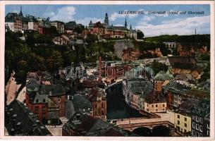 1943 Luxembourg, Luxemburg; Unterstadt Grund und Oberstadt / general view (EK)