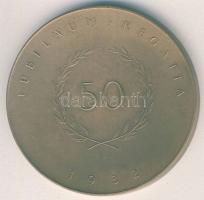 Ausztria 1932. "Wiener Regattaverein 50 éves" nagyalakú Br emlékplakett átm:50mm szign.Gri...