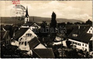 1947 Stetten (Aargau), general view with restaurant