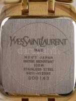 Yves Saint Laurent női kvarc karóra, vízálló, dátum funkcióval, fém szíjjal, elemmel, működő, jó áll...