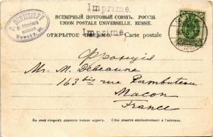 1906 Saint Petersburg, St. Petersbourg, Petrograd; Le quai de l'Université / university, quay (...